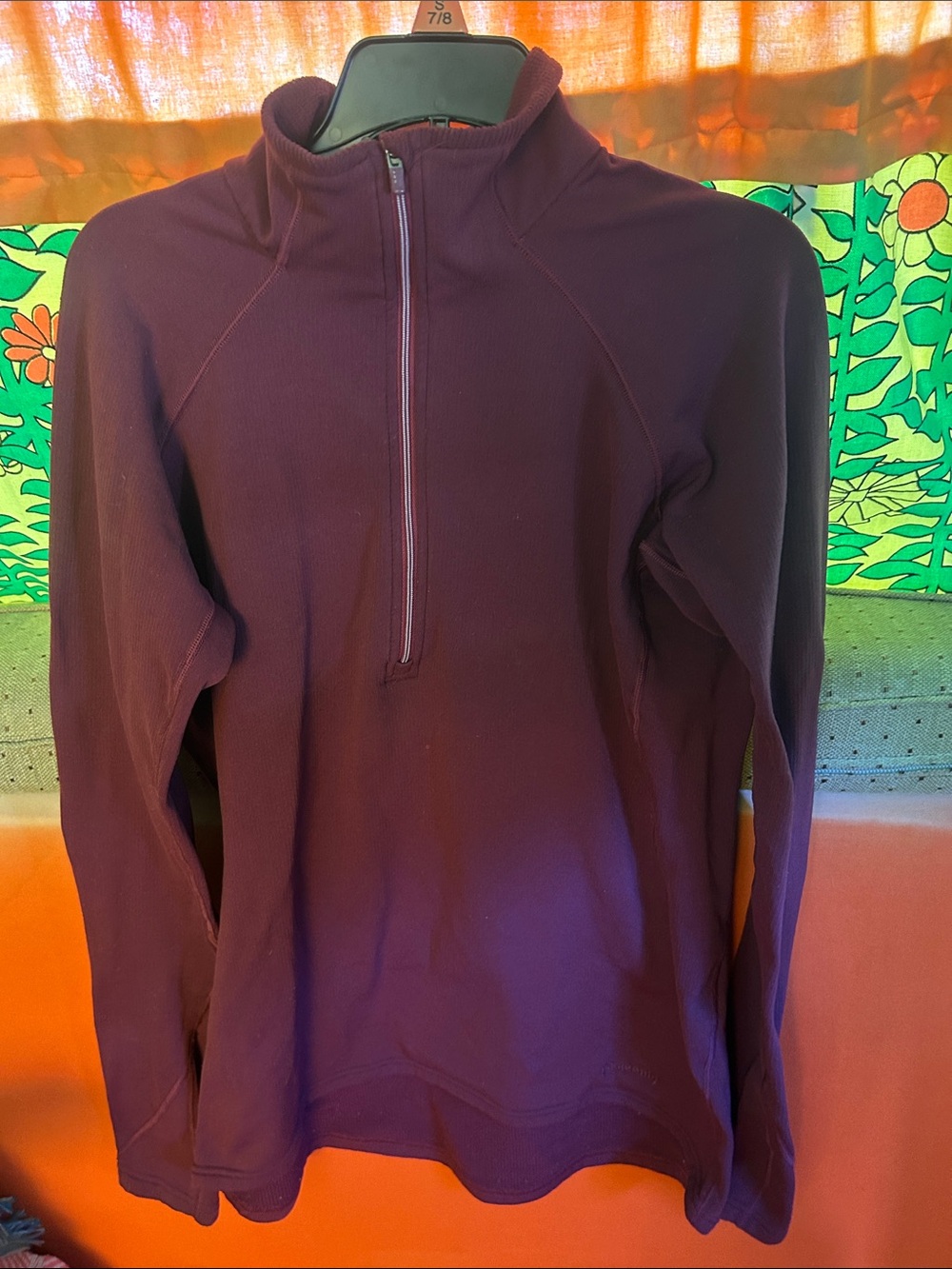 Patagonia Women's Half-Zip Calipene Fleece Baselayer in Burgundy